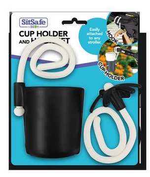 SITSAFE (by LITTLE BEAN) Cup Holder &amp; Hook Set