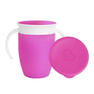MUNCHKIN Miracle 360º Trainer Cup 7oz With Lid 1pk – Pink
