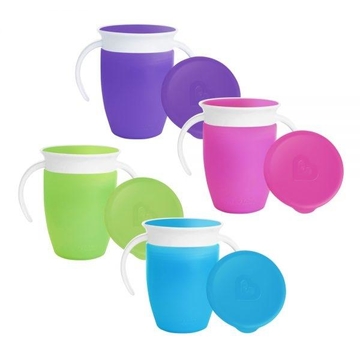 MUNCHKIN Miracle 360º Trainer Cup 7oz With Lid 1pk – Blue